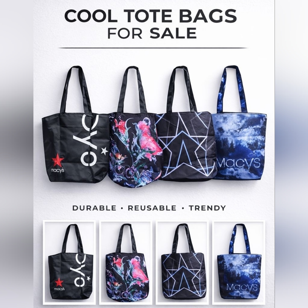 Set of 4 reusable tote bags  NWT oceancycle